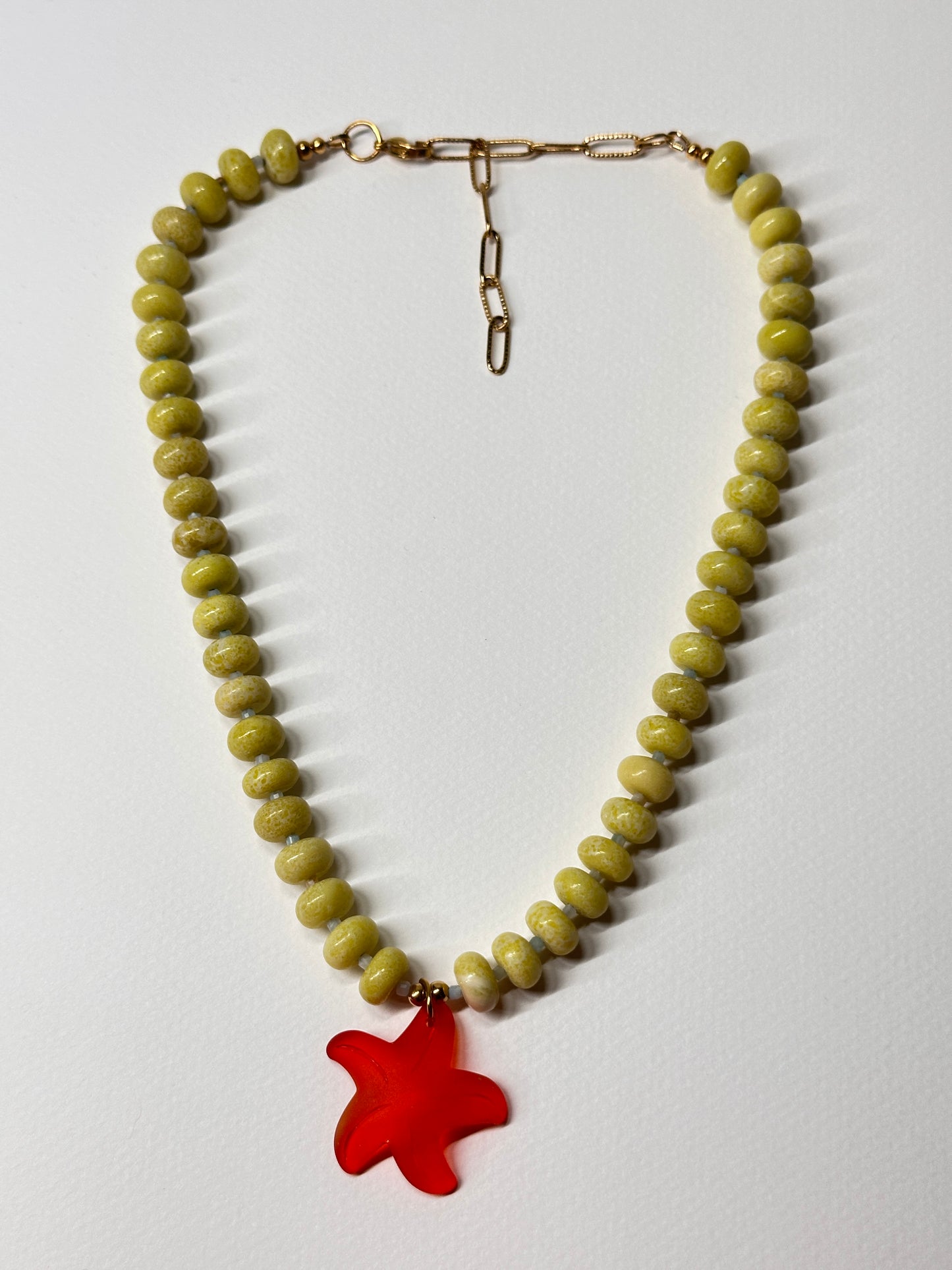 Tangerine Tide Lemon Jade Necklace