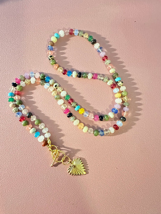 6mm Mixed Gemstone Necklace