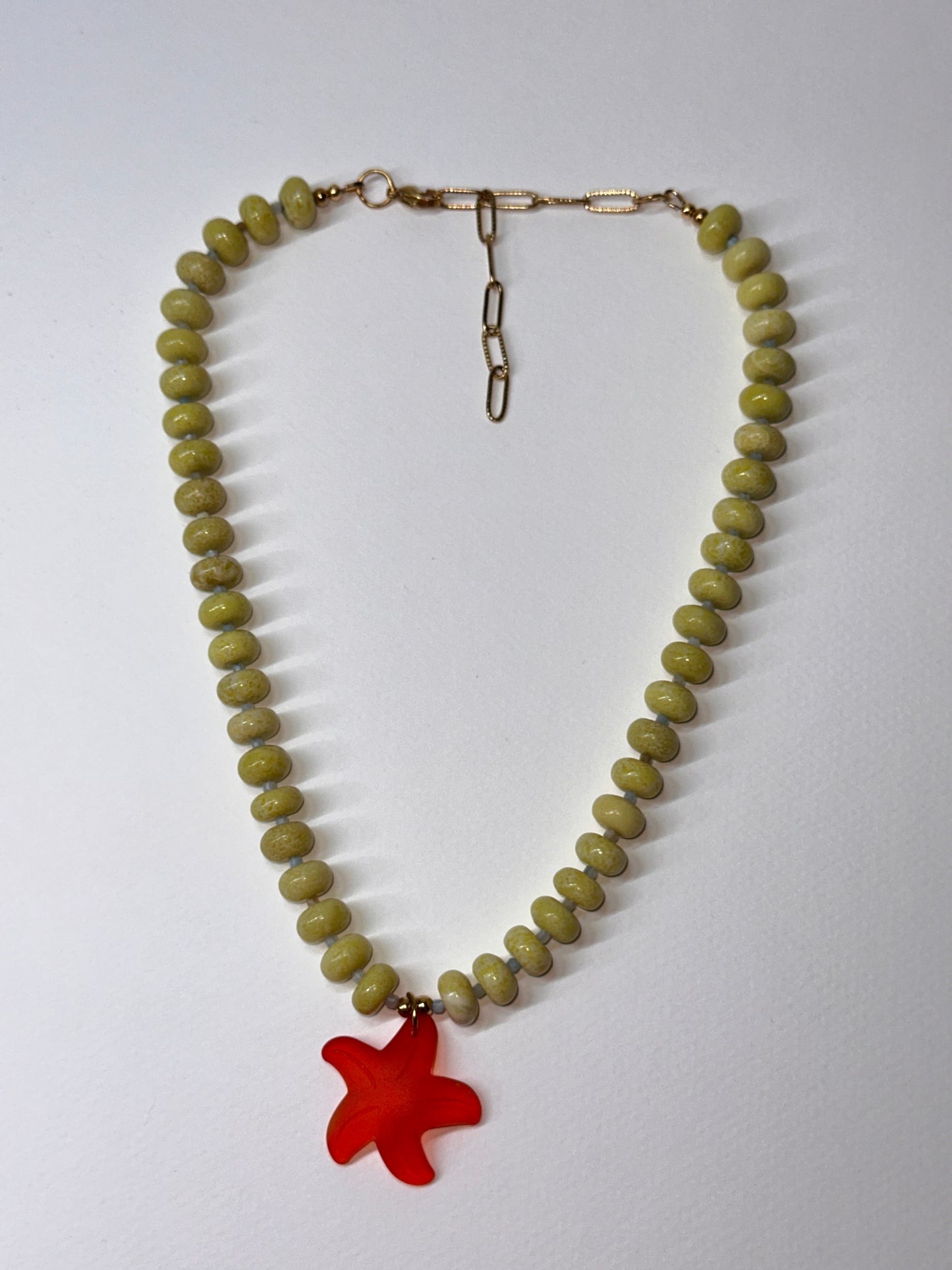 Tangerine Tide Lemon Jade Necklace