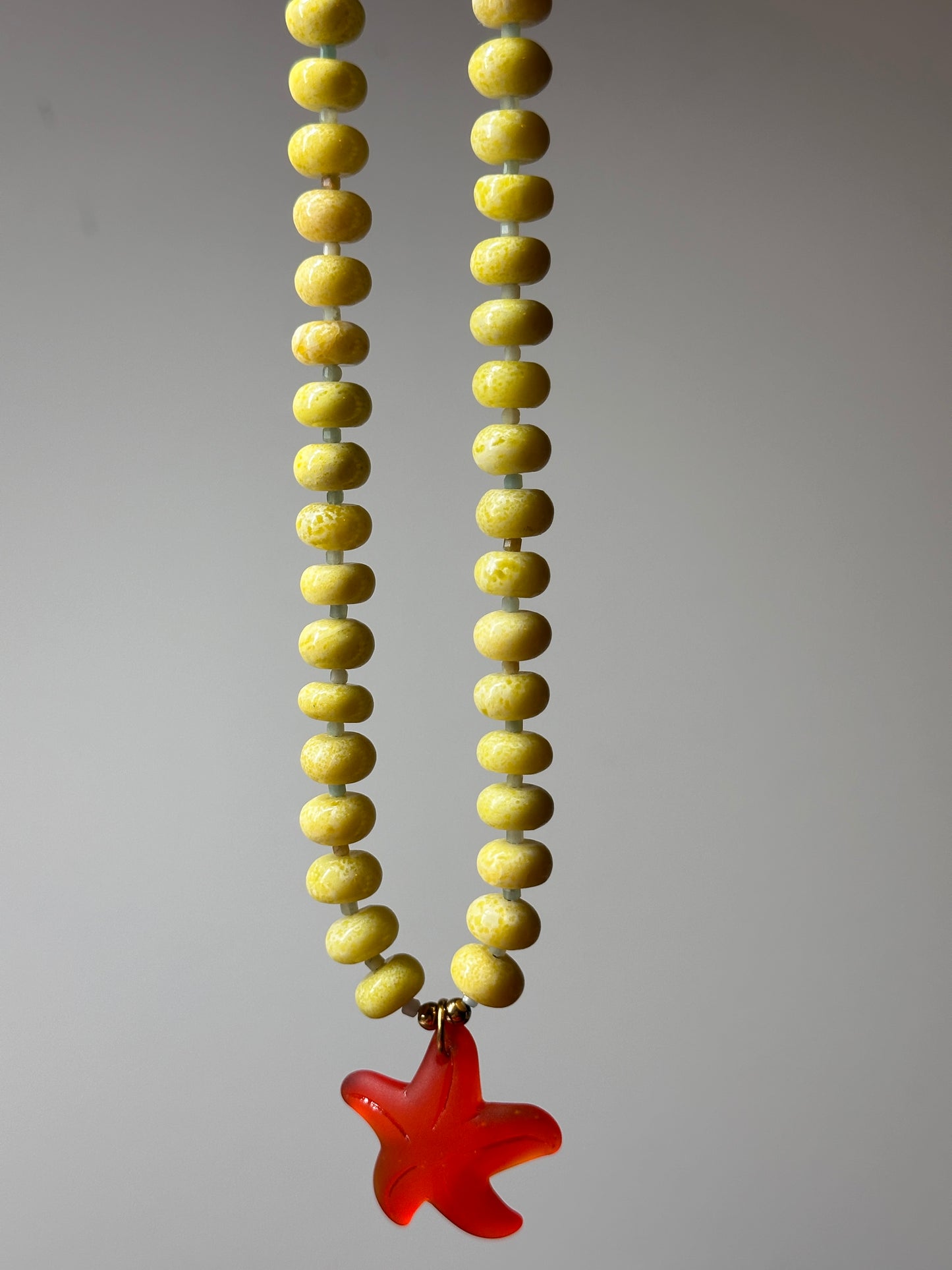 Tangerine Tide Lemon Jade Necklace