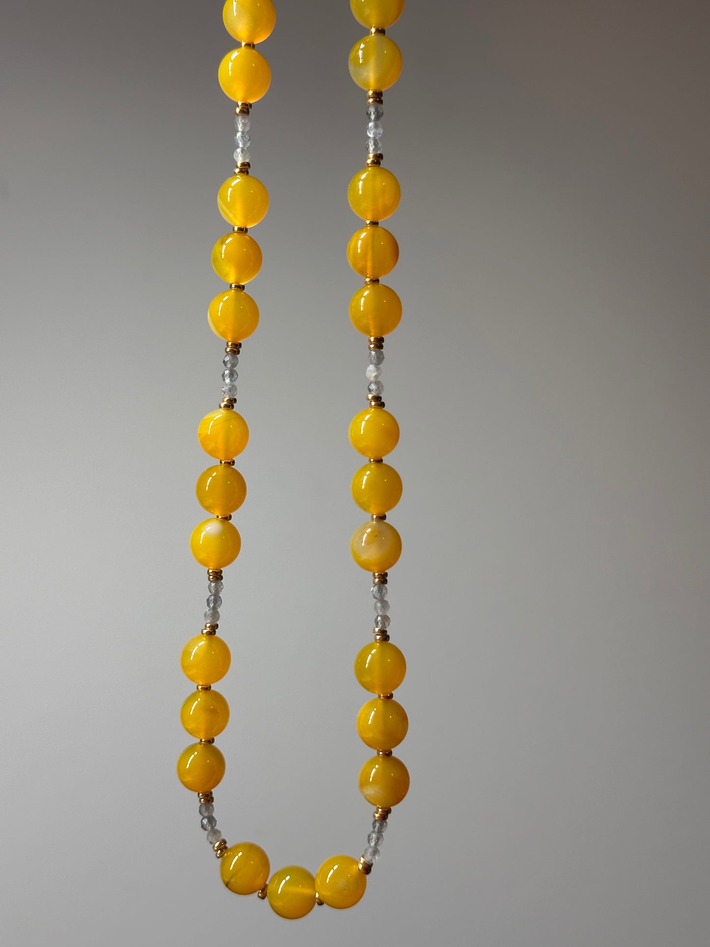 Golden Mirage Mango Agate Necklace