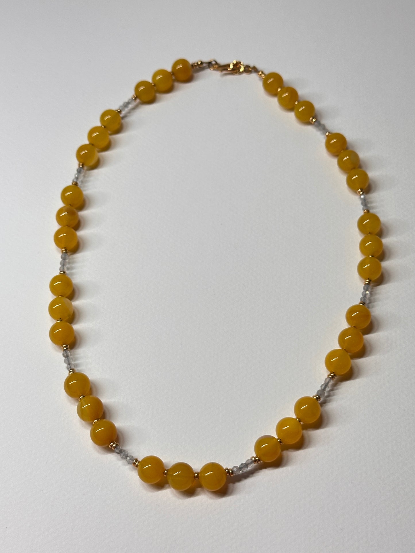 Golden Mirage Mango Agate Necklace